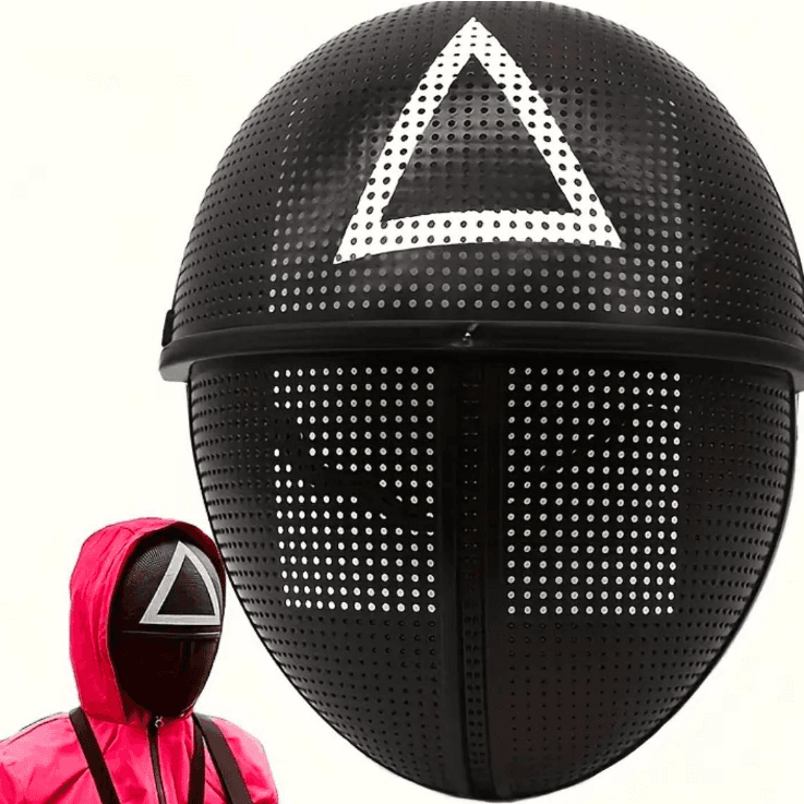 squid game-triangle guard mask