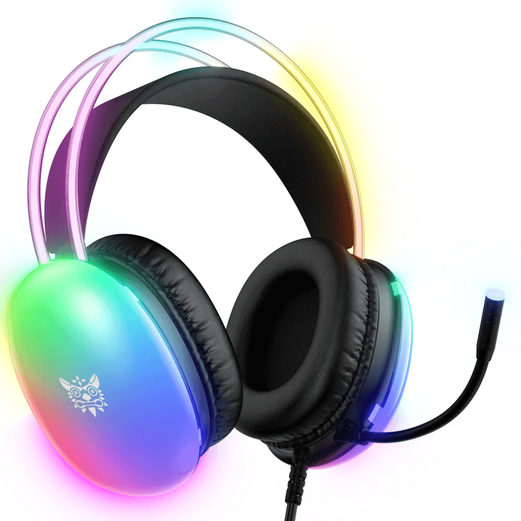 سماعة ألعاب أونيكيوما X25 مع ميكروفون، إضاءة ديناميكية بتدرج RGB