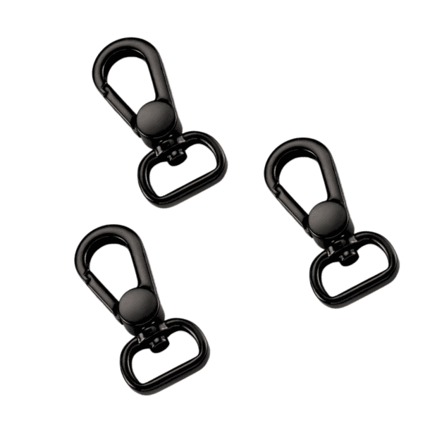 3pcs Carabiner Snap Hook for Phone Lanyard - Handbags - Black