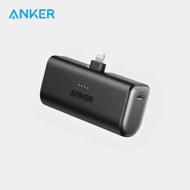 Anker Nano Power Bank 5000mAh Built In Lightning Foldable Connector 12W - A1645