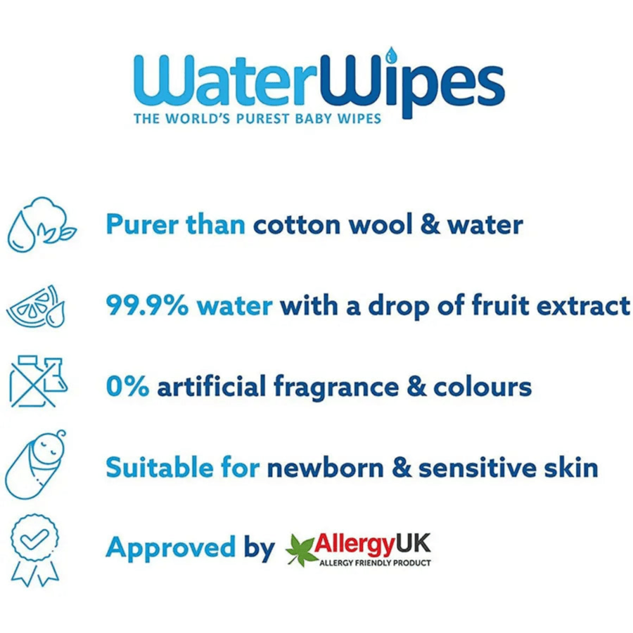 WaterWipes Baby Wipes (12x60's)