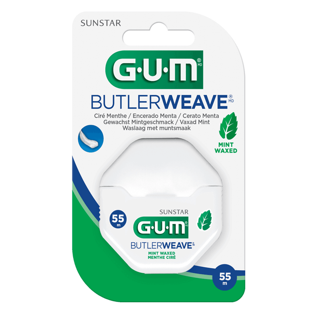 خيط تنظيف الأسنان الشمعي من GUM ButlerWeave Mint (1855)