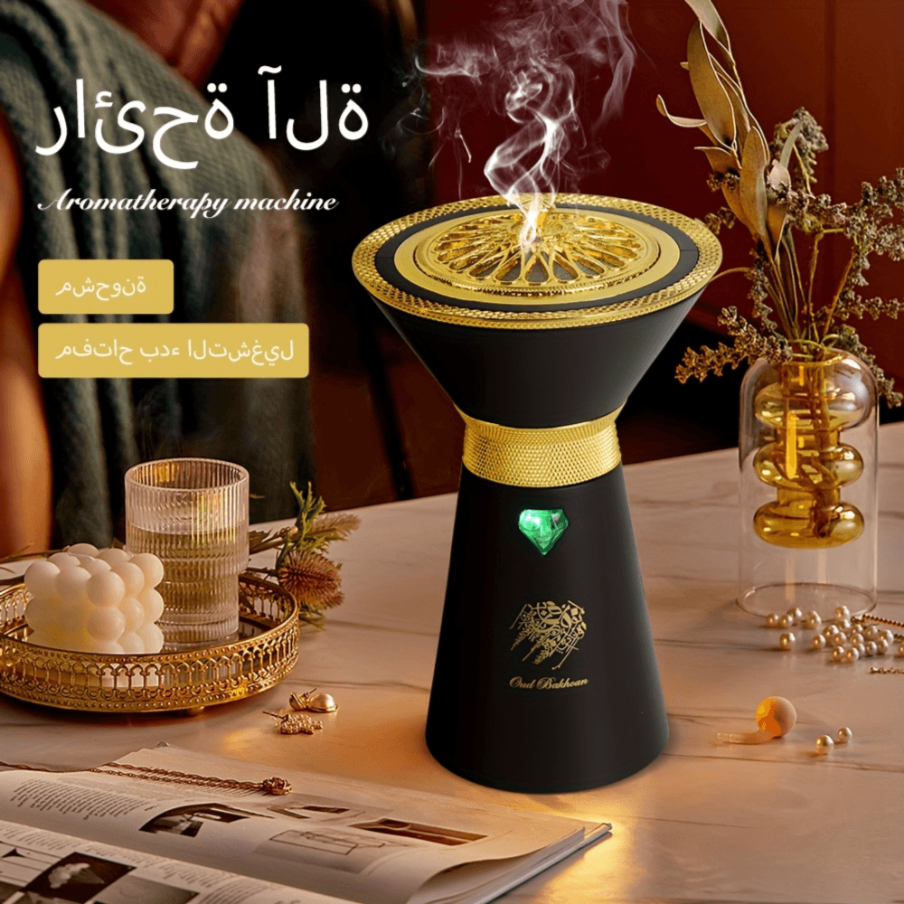 Unique Design Electric Incense Burner Arabic USB Rechargeable Incense Portable Censer – X009- BLACK