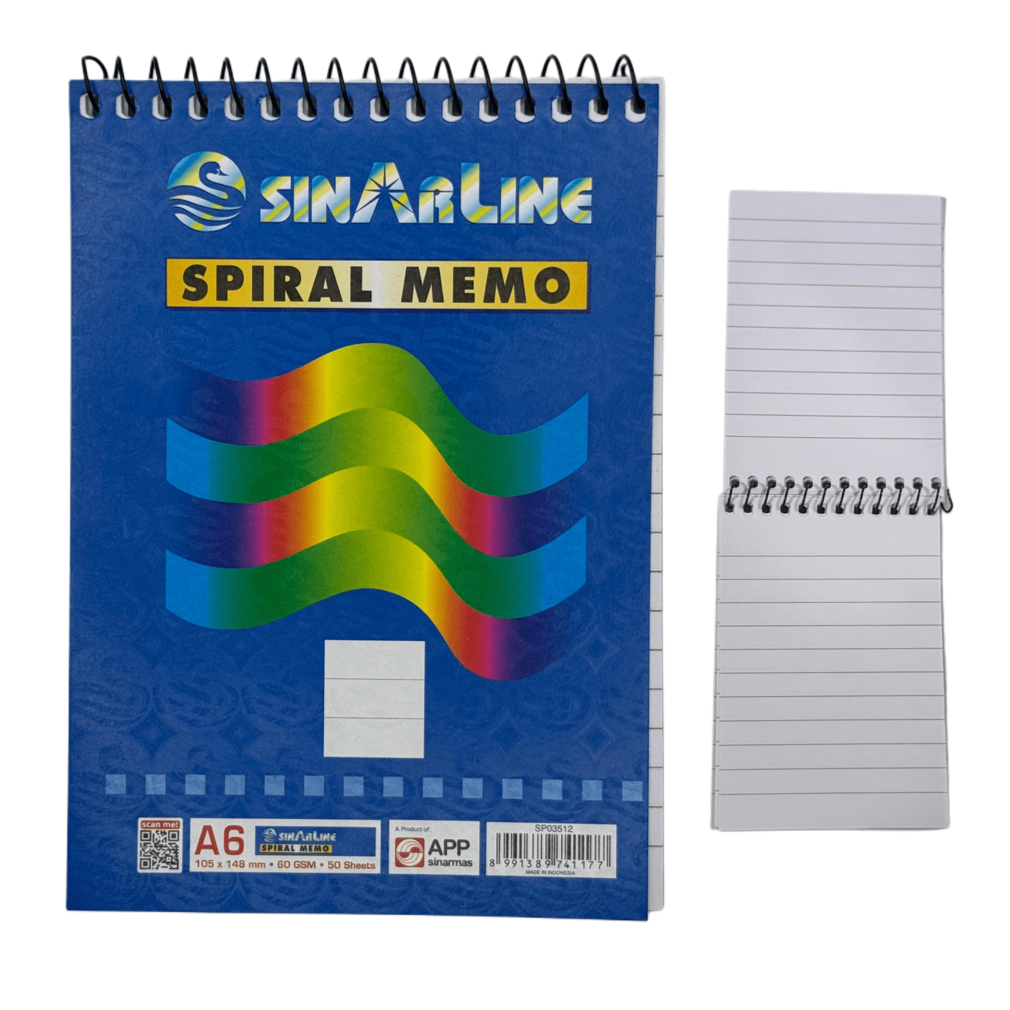 دفتر ملاحظات حلزوني سينارلاين A6 50 ورقة 60 جرام NB-03