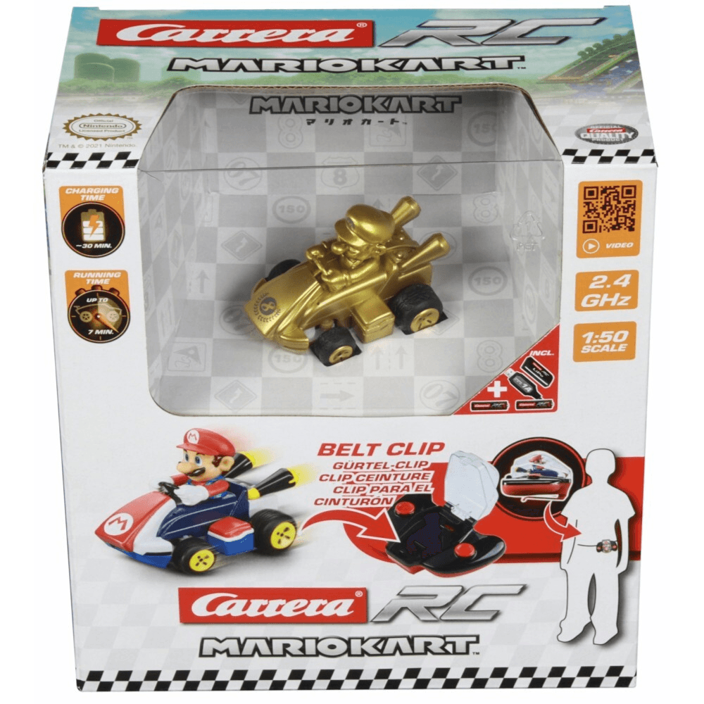 Carrera R/C Mini Mario Kart - Gold Mario Edition