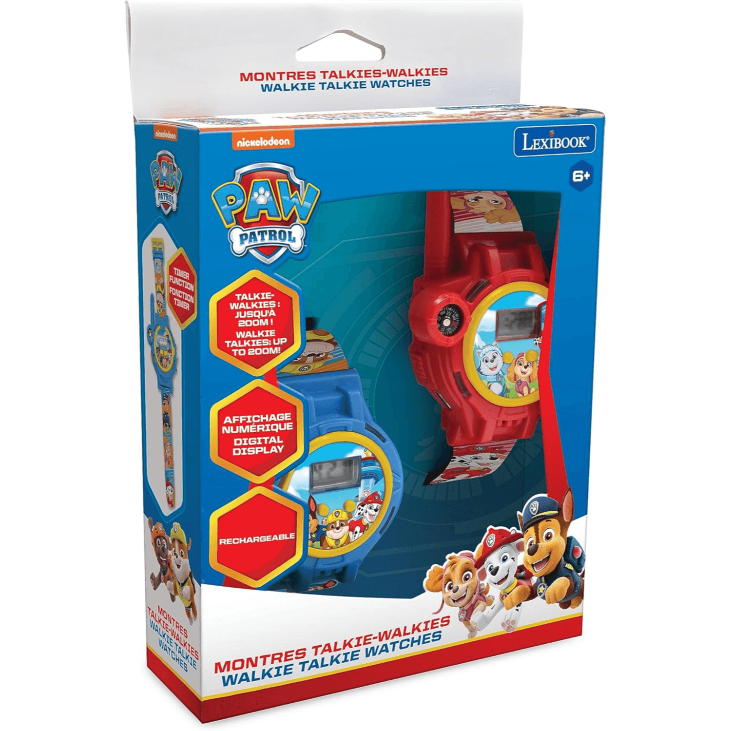 LEXIBOOK - PAW Patrol 2-in-1 Spy Watch & Walkie-Talkie  (200M Range)