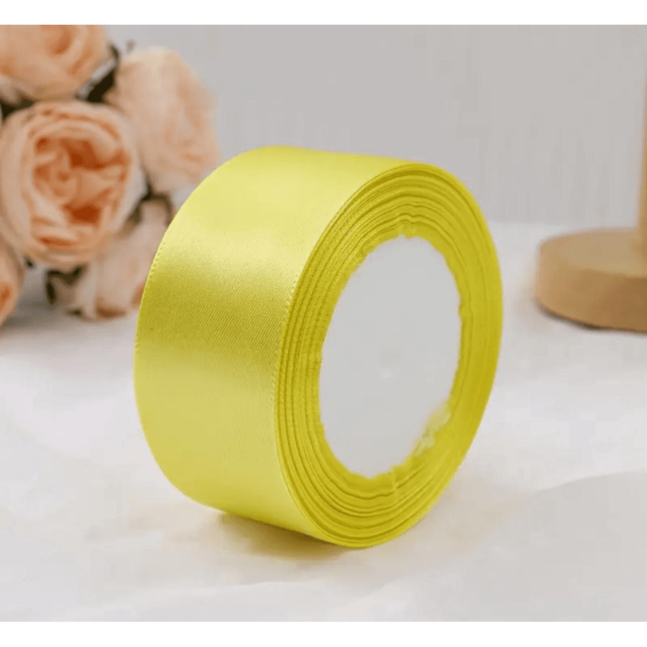 Yellow Satin Ribbon 25Yards