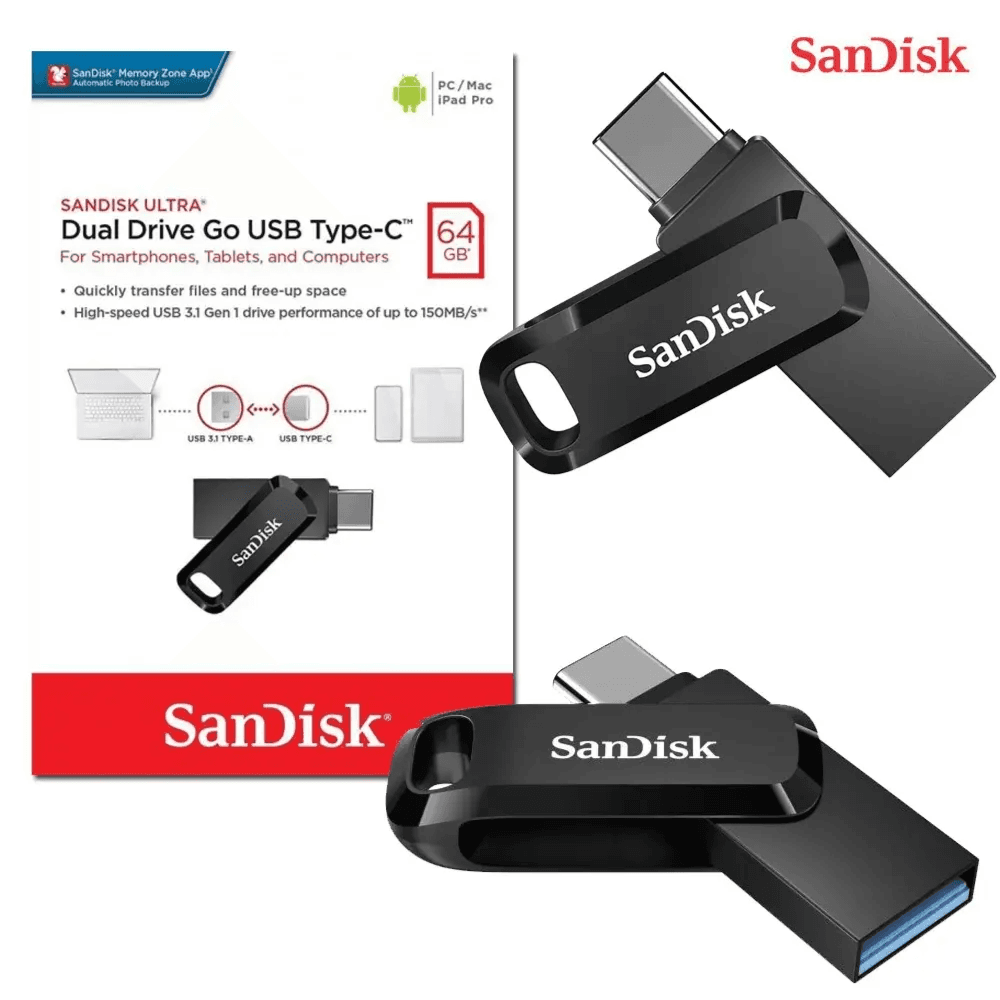 SANDISK ULTRA DUAL DRIVE USB-TYPE C 64GB