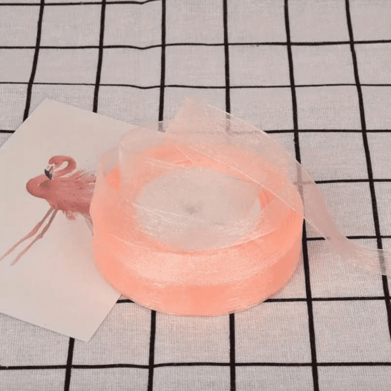 Peached Organza Ribbon 50yards