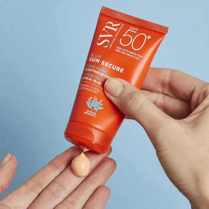 SVR Sun Secure Mousse cream with SPF 50+ for Hypersensitive cream with high water resistant non Comedogenic 50ml