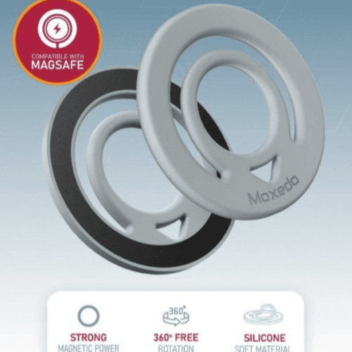 MOXEDO JELLO-MAG DUAL SIDED SILICONE MAGSAFE RING HOLDER (MX-DSR020) (Titanium Grey)