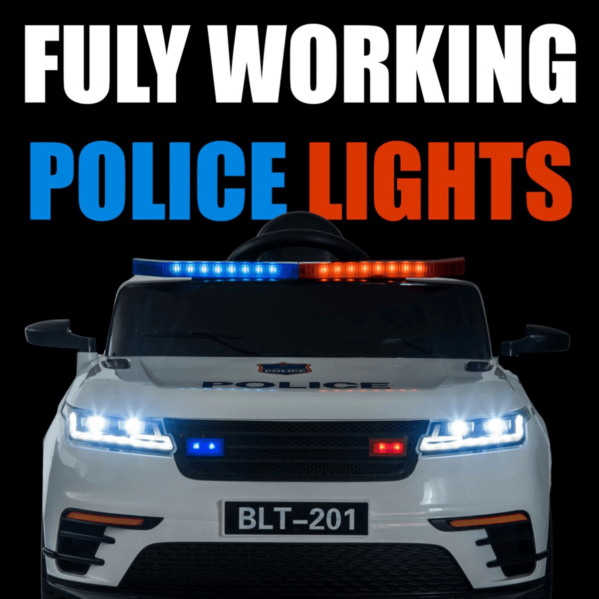 Range Rover Velar Police Edition 12 Volt Rechargeable Electric Ride On Car (2-8 Years)