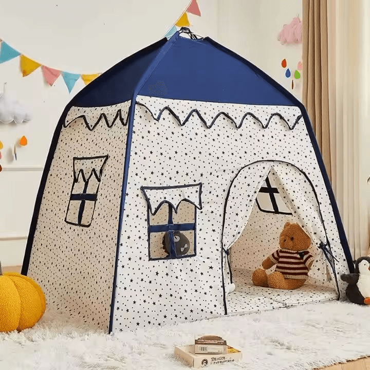 Dream Playhouse Blue Tent with Globe Light