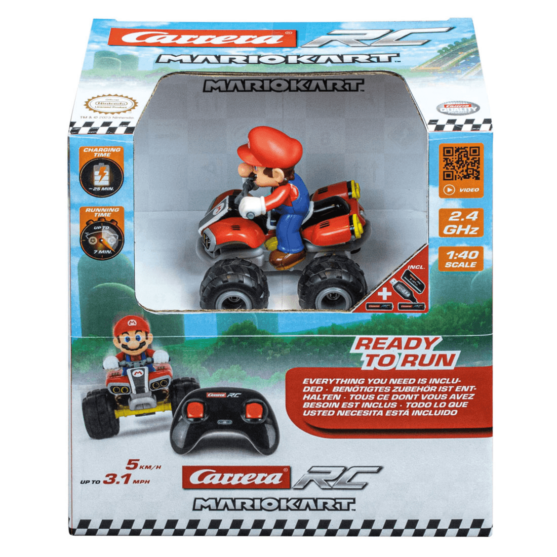 Carrera Mario Cart Mario Quad Remote Control Car 1:40