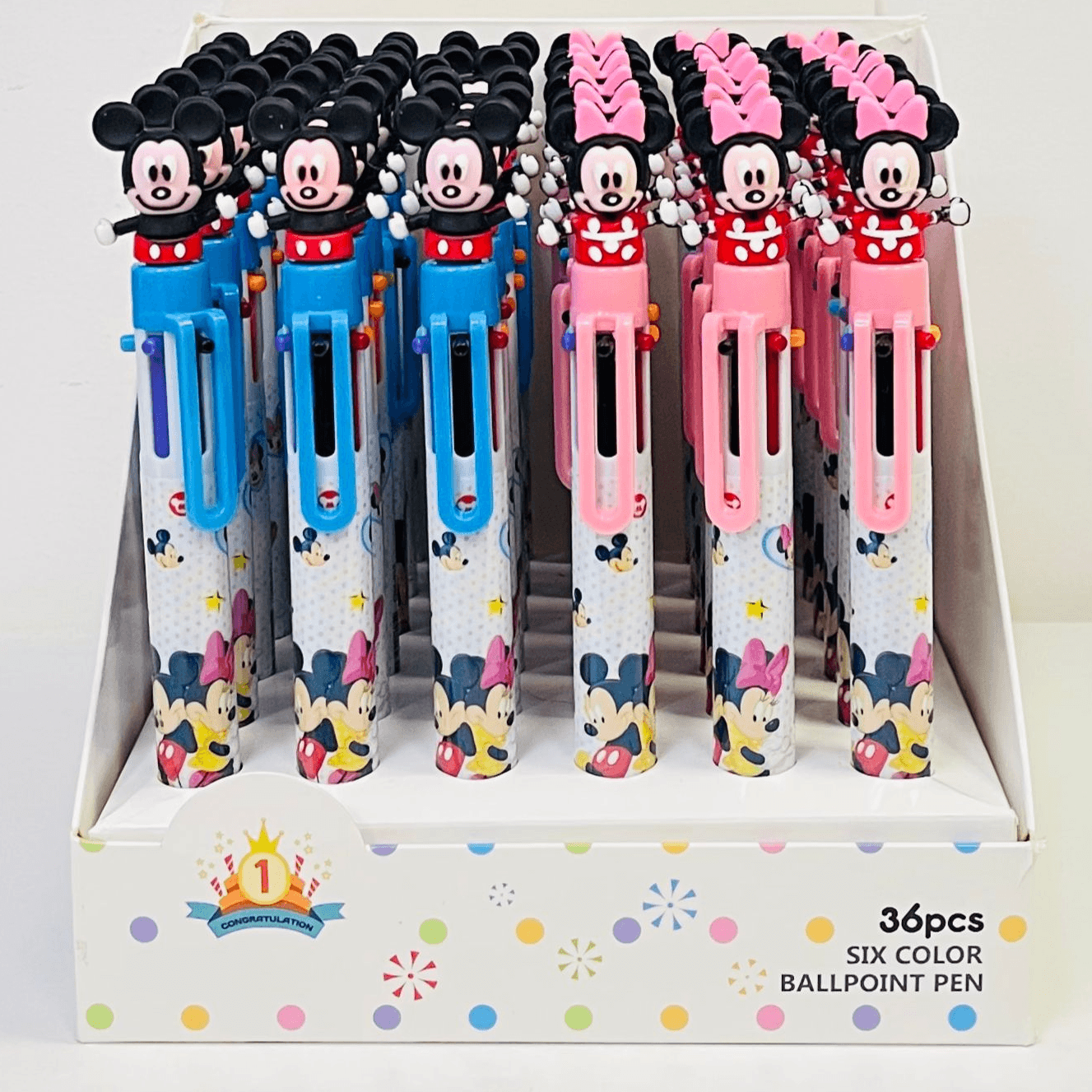 6 Color Mickey & Minnie Colorful Pen