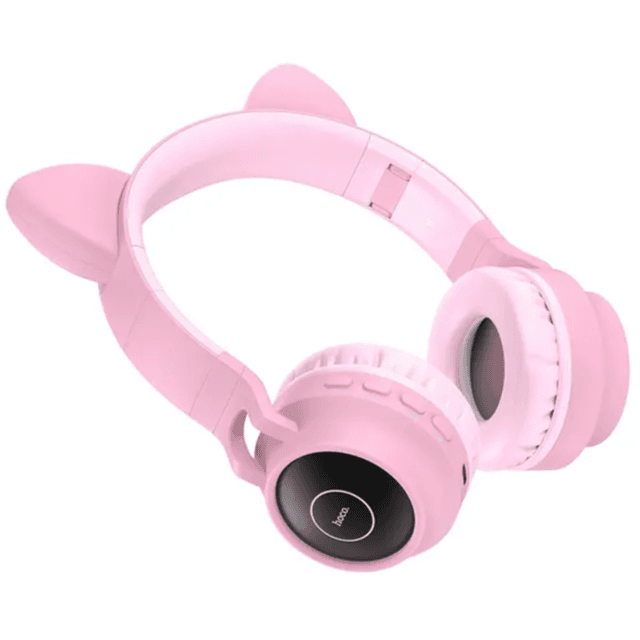 Cat Ear Wireless Bluetooth Headphone. Suppotr TF Card and AUX Mode PINK - Hoco W27