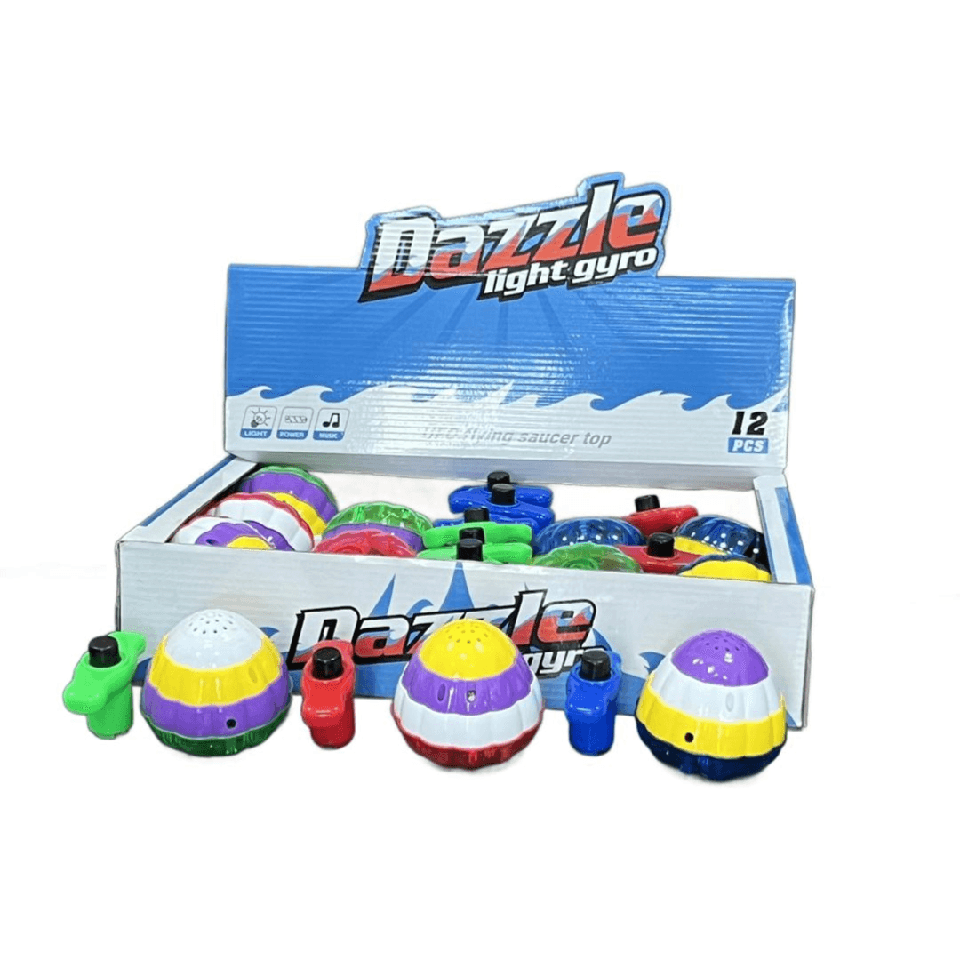 Dazzle Light Gyro Ufo Flying Saucer Top