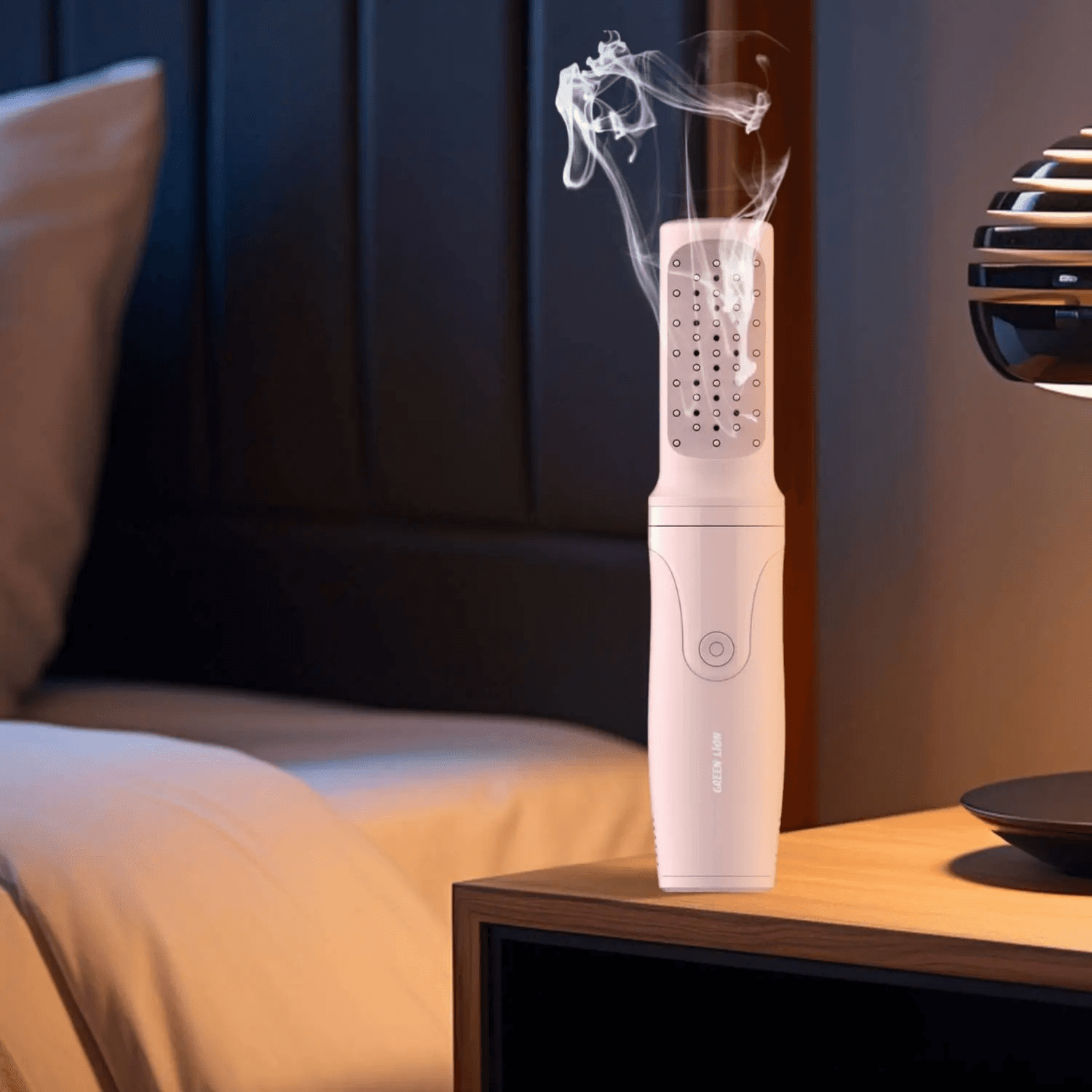 Green Lion Comb Bakhour Incense Burner LED Indicator and USB-C Charging - Pink