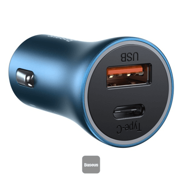Baseus Golden Contactor Pro Dual Quick USB and Type C 40W Car Charger
