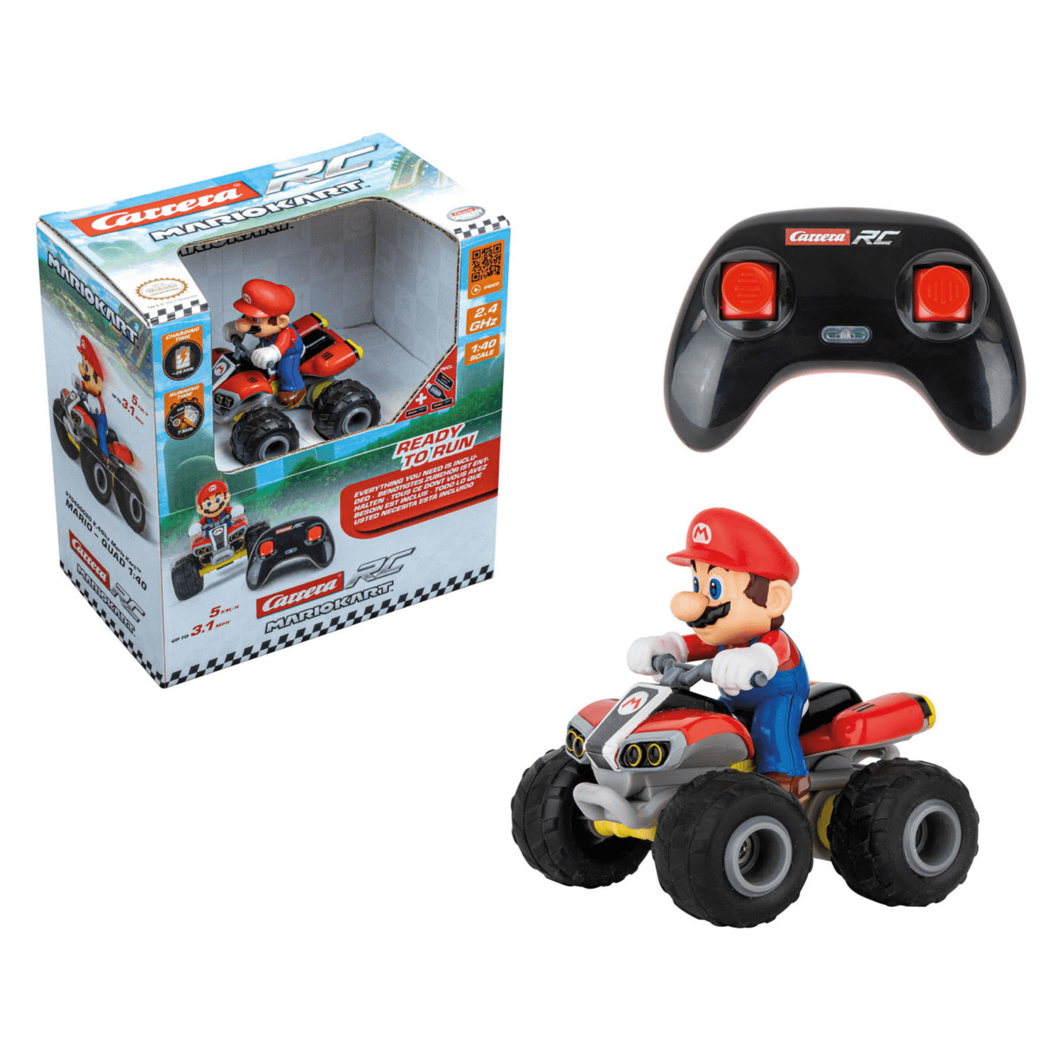 Carrera Mario Cart Mario Quad Remote Control Car 1:40