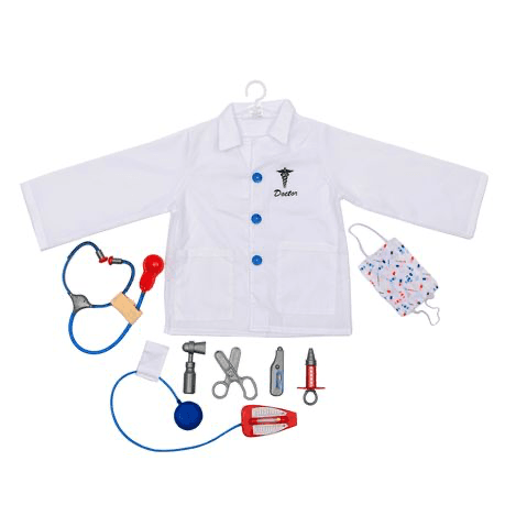 Le Sheng Doctor - Fits Most Children 3-7 Years Age Role Play Costume