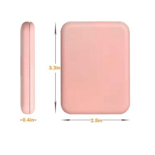 LED Travel Makeup Mirror - 1X/3X Magnified (Pink)