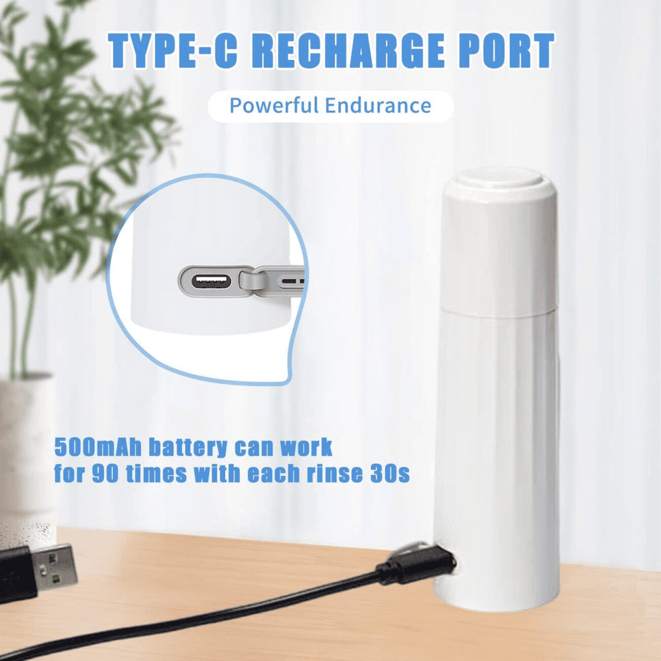 Moxedo Portable Travel Bidet, Rechargeable Electric Sprayer WITHE WATER BOLLTE -270ML