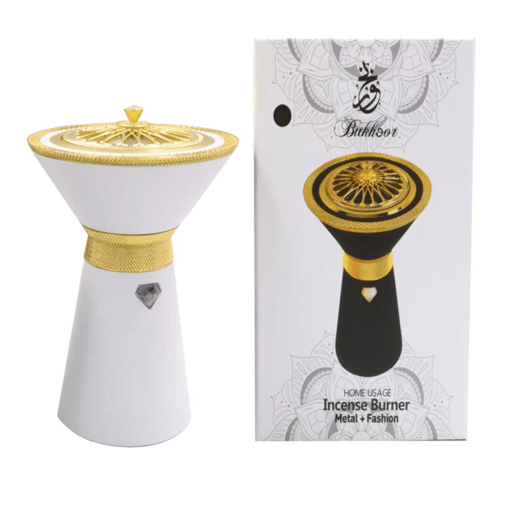 Unique Design Electric Incense Burner Arabic USB Rechargeable Incense Portable Censer – X009- WHITE