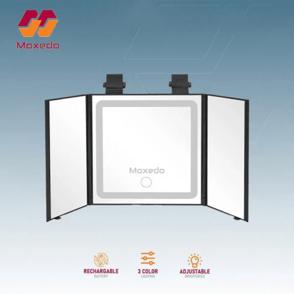 MOXEDO Car Visor Mirror Rechargeable, Foldable Vanity Mirror For Car