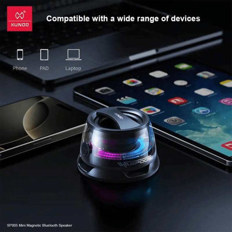 XUNDD SP005 Magnetic Bluetooth Mini Speaker with LED Light