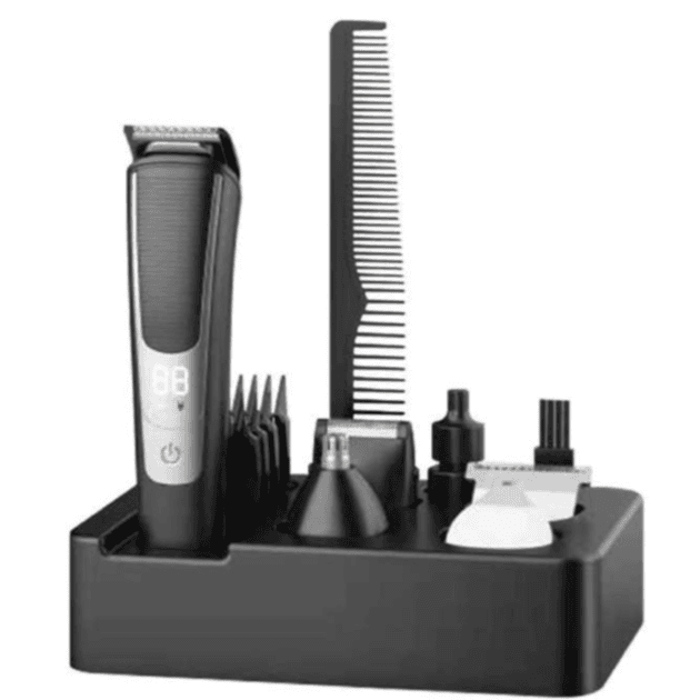 Green Lion 5 in 1 Grooming Set 600mAh - Black