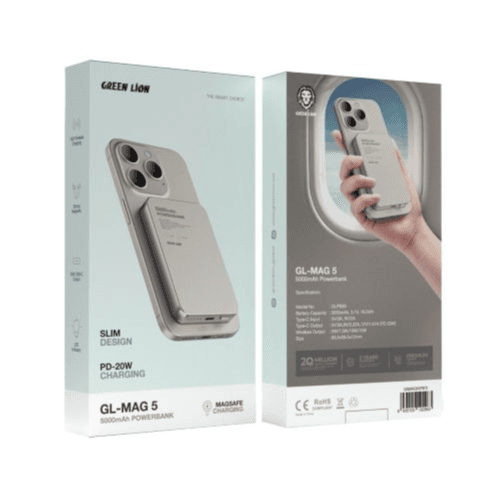 GREEN LION - GL - MAG 5000mAh POWER BANK PD20W (GLP85) (Titanium)