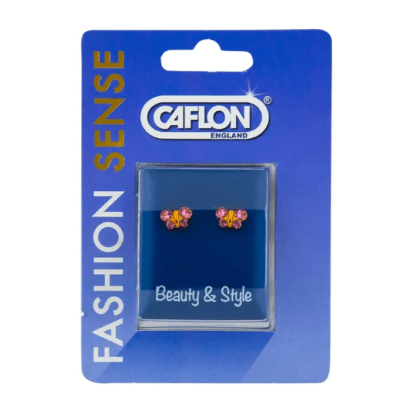 Caflon Fashion Sense Earring Gold Plated Butterfly Light rose Ref-2920063