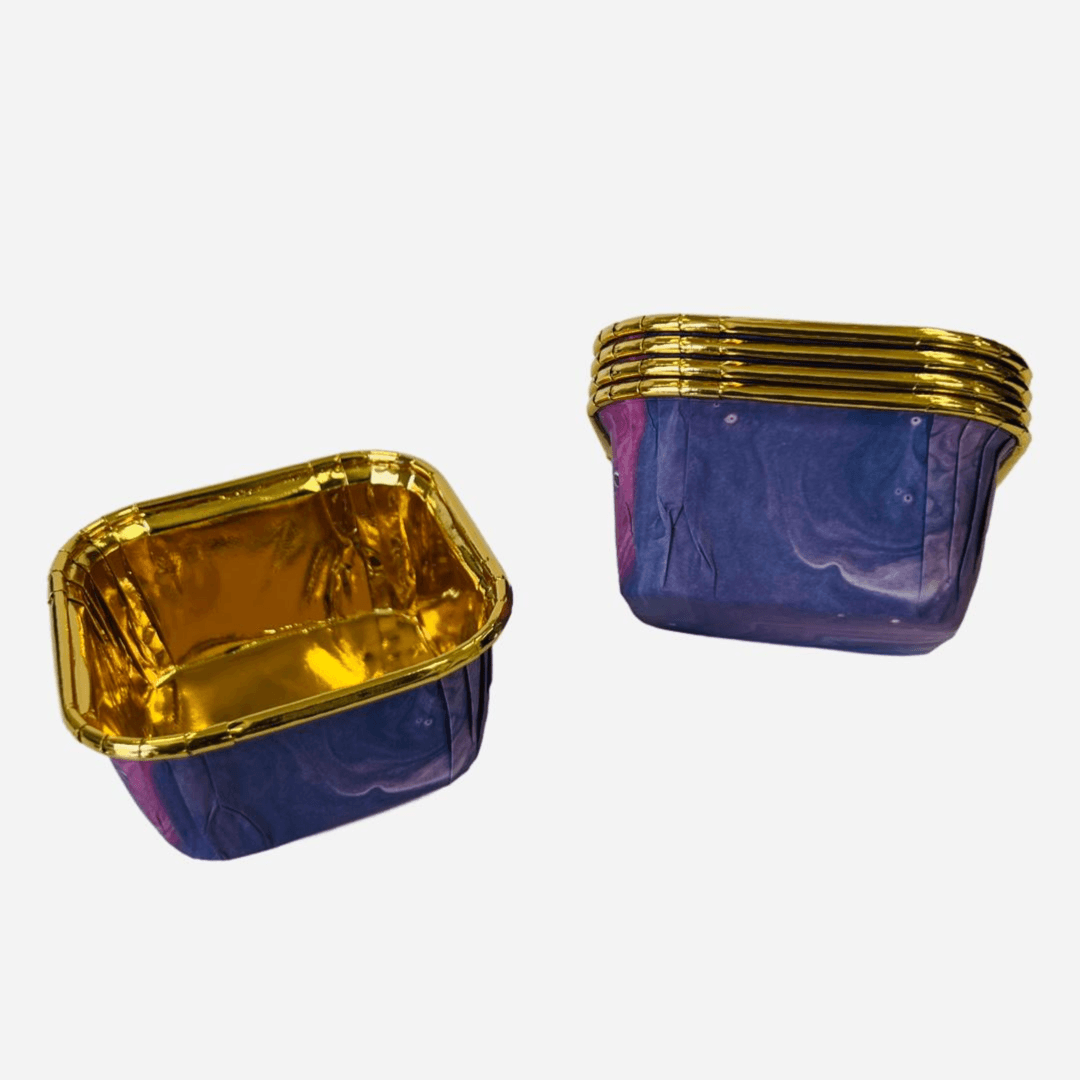 Cupcake Molder Square Purple 20pcs 6.5x6.5x3.5cm