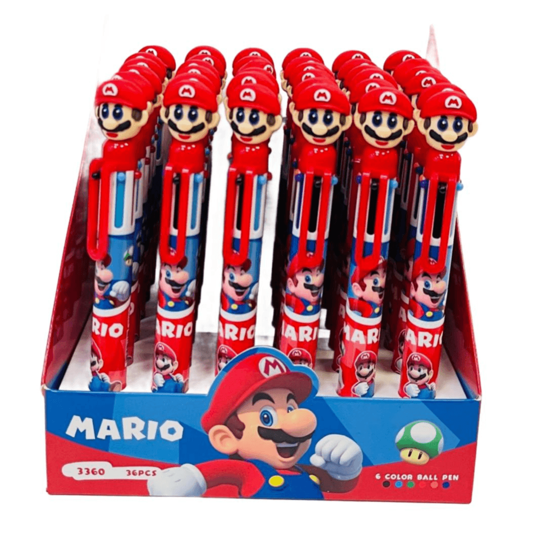 6 Color Super Mario Colorful Pen