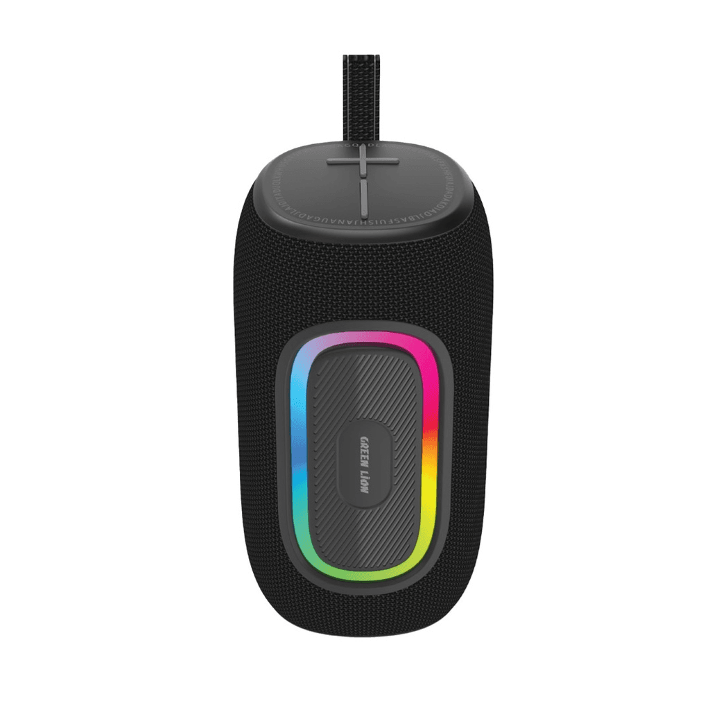 Wireless Speaker Pristone Pro 1500 mAh Multiple Light Effects IPX6 Waterproof. 7Hrs Play Time Extra Bass, RGB Lights, FM TF Card & USB Support - Green Lion