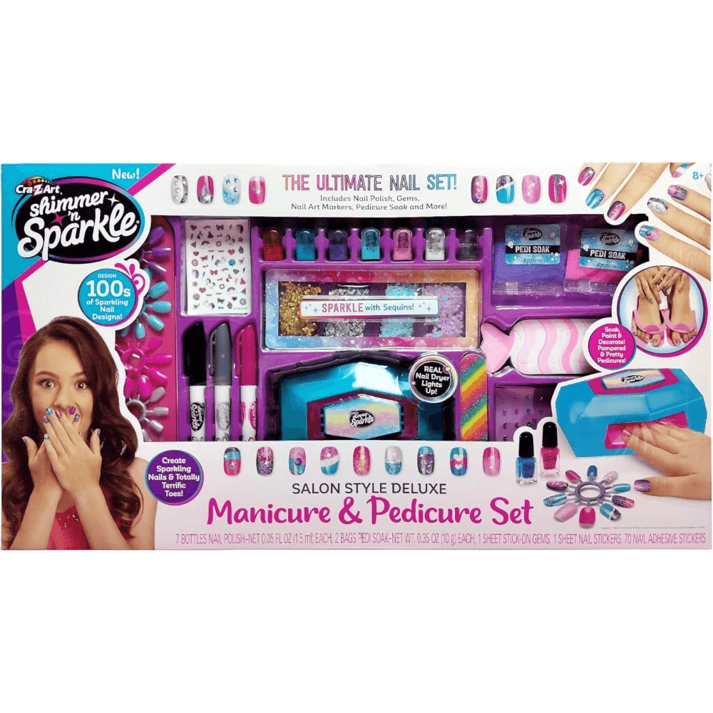 Cra-Z-Art Shimmer 'n Sparkle Salon Style Deluxe Manicure & Pedicure Set