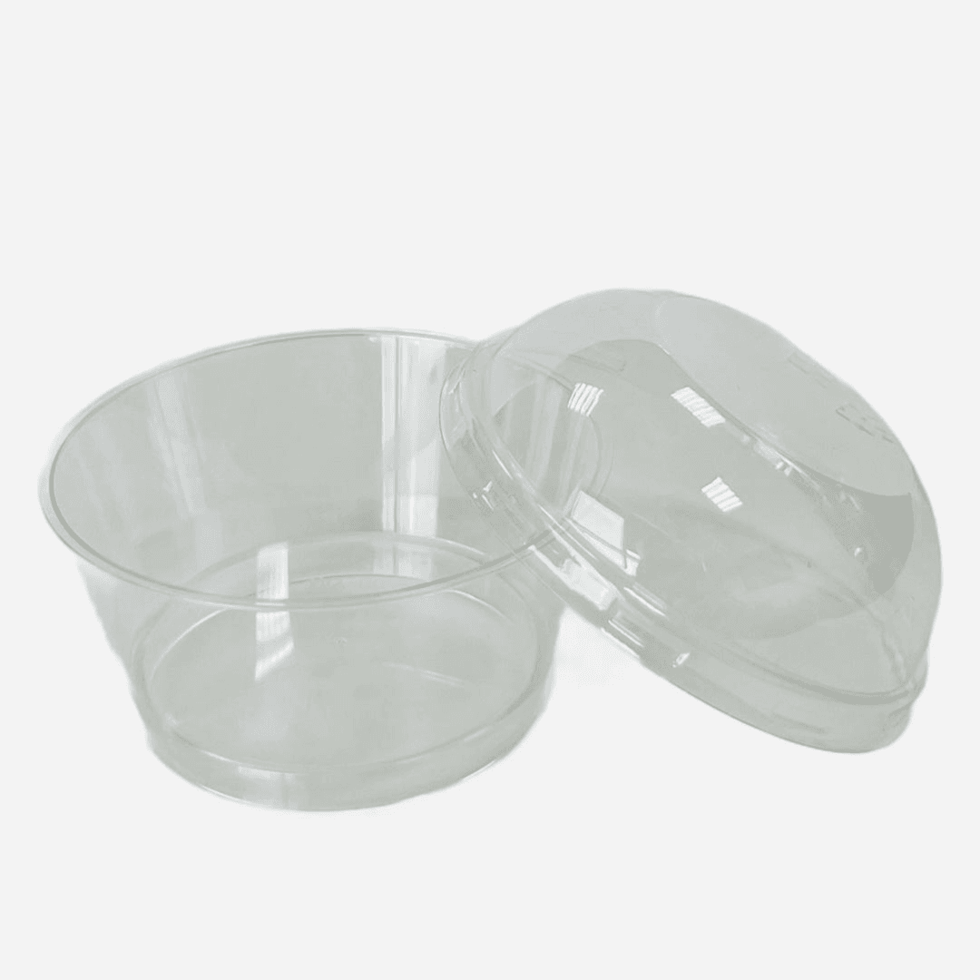 Acrylic Ice Cream Cups with Lid 10pcs 4cm x 8cm x 6cm