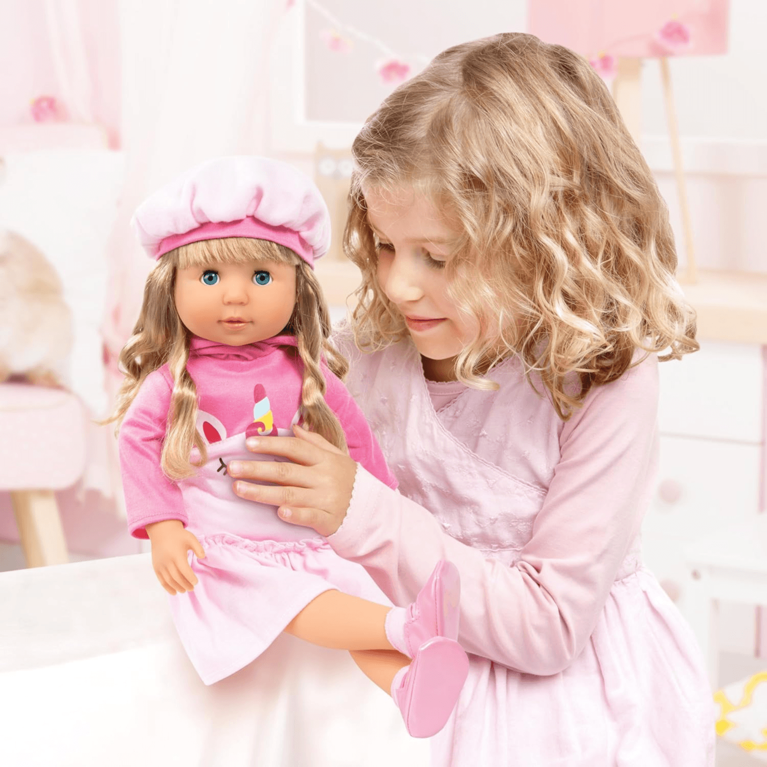 BAYER - Charlene Unicorn Interactive (46 cm) Doll with Lots of Accessories