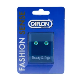 Caflon Fashion Sense Earring Gold Plated Tiff Mar Aquamarine 5mm Ref-fj503