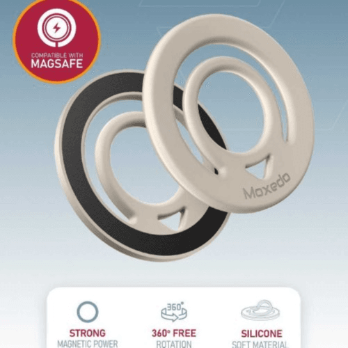 MOXEDO JELLO-MAG DUAL SIDED SILICONE MAGSAFE RING HOLDER (MX-DSR020) (Beige)