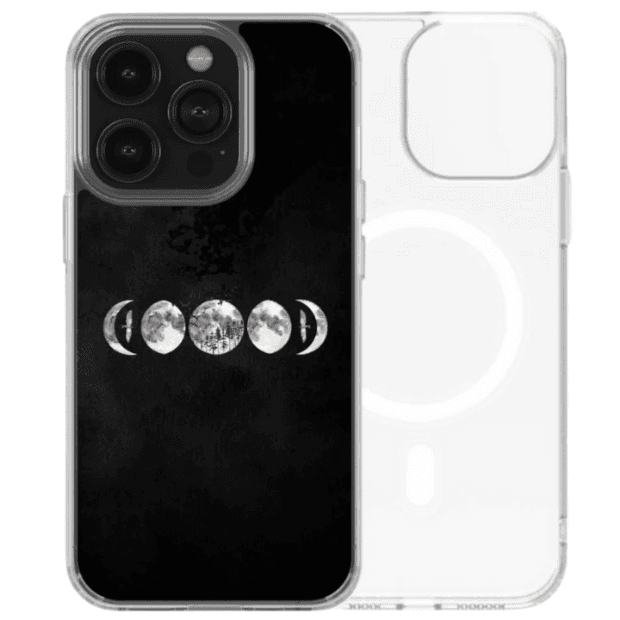 Magsafe Clear Case For iPhone- Moon Phases