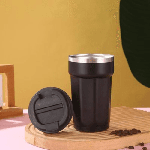 GREEN LION - VACUUM MUG STAINLESS STEEL INSULATED BOTTLE (GNVCMC-380MLBK)(Black)