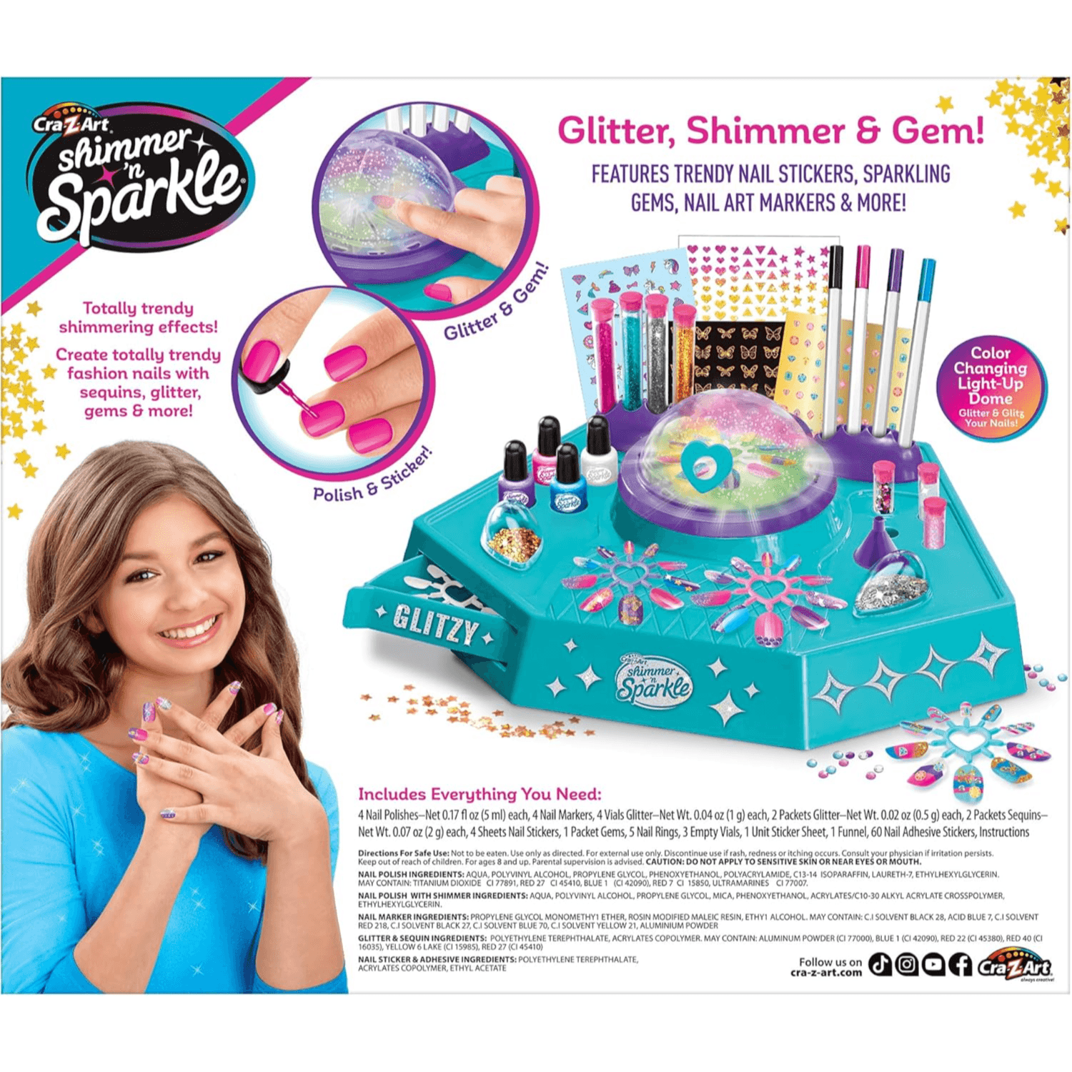 Cra-Z-Art Shimmer 'n Sparkle Design 'n Dazzle Nail Art Studio