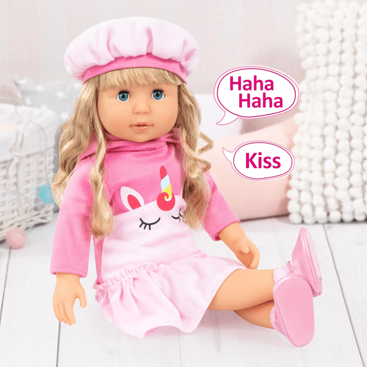 BAYER - Charlene Unicorn Interactive (46 cm) Doll with Lots of Accessories