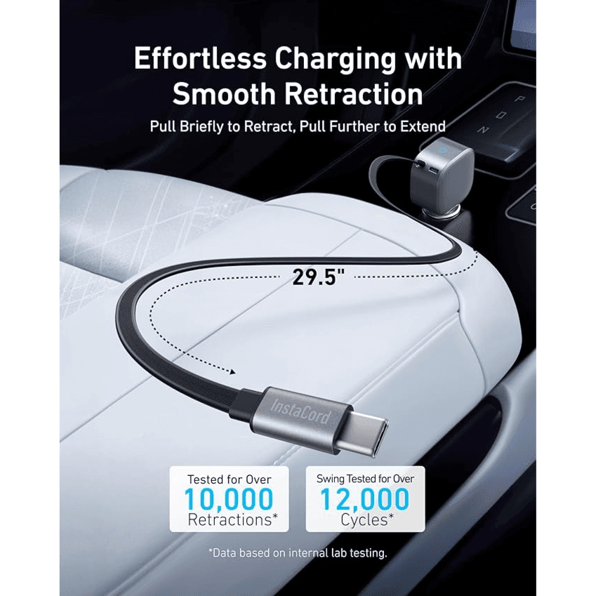 Anker 2 in 1 Clutter-Free 75W USB-C Port And USB-C Cable Car Charger - A2738HAI