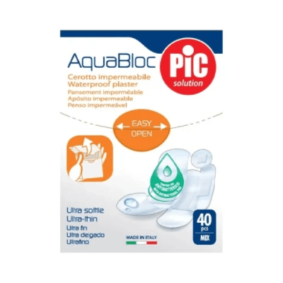 Pic Aqua Bloc waterproof plasters assorted 40s
