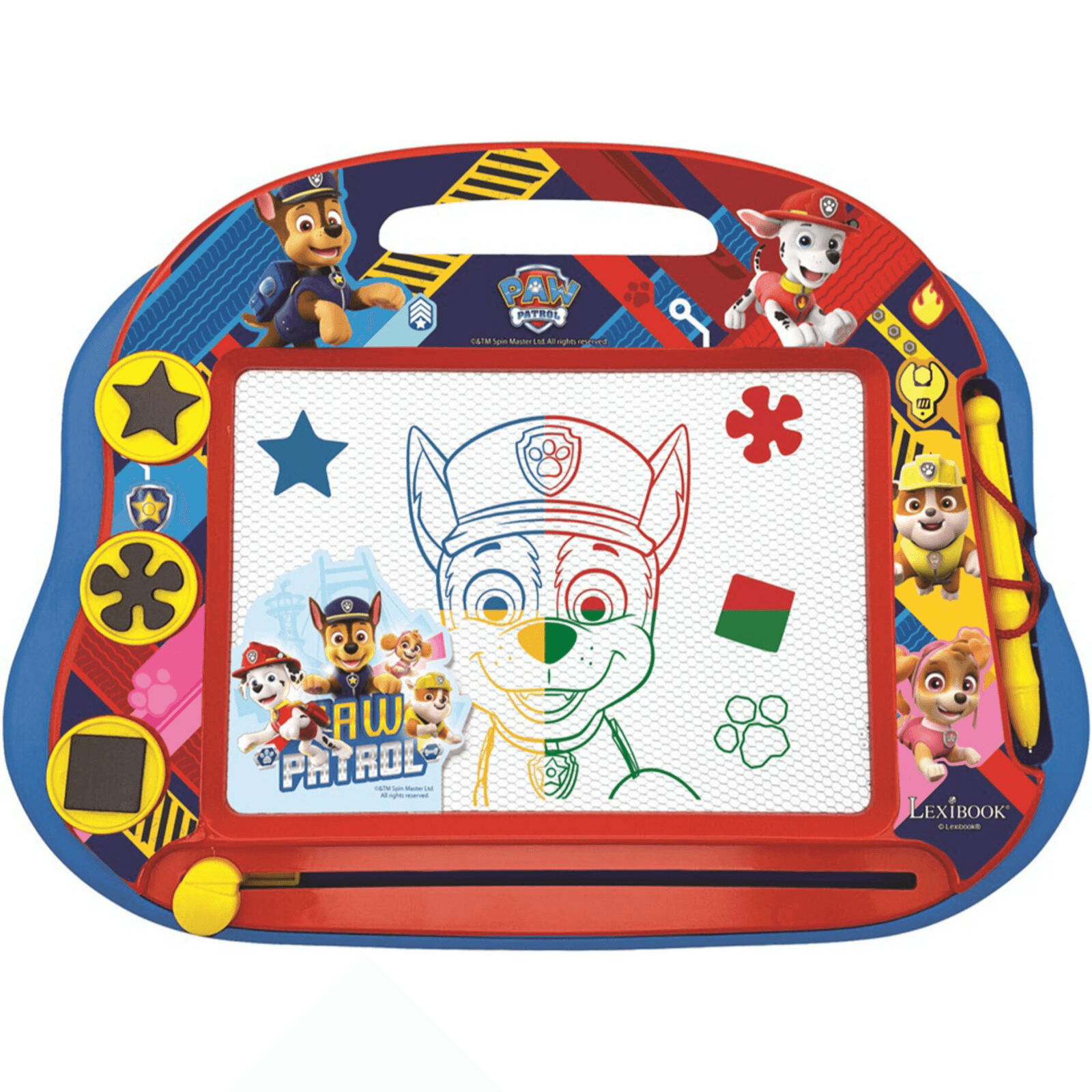 LEXIBOOK - Paw Patrol Magnetic Multicolour Drawing Board with Accessories
