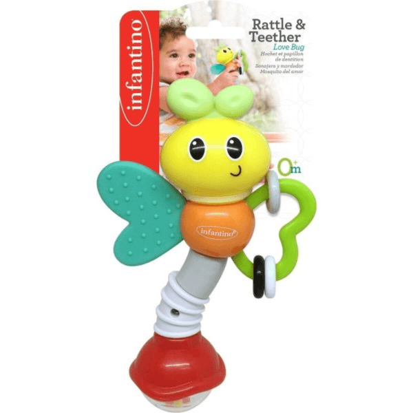 Infantino Rattle & Teether Love Bug