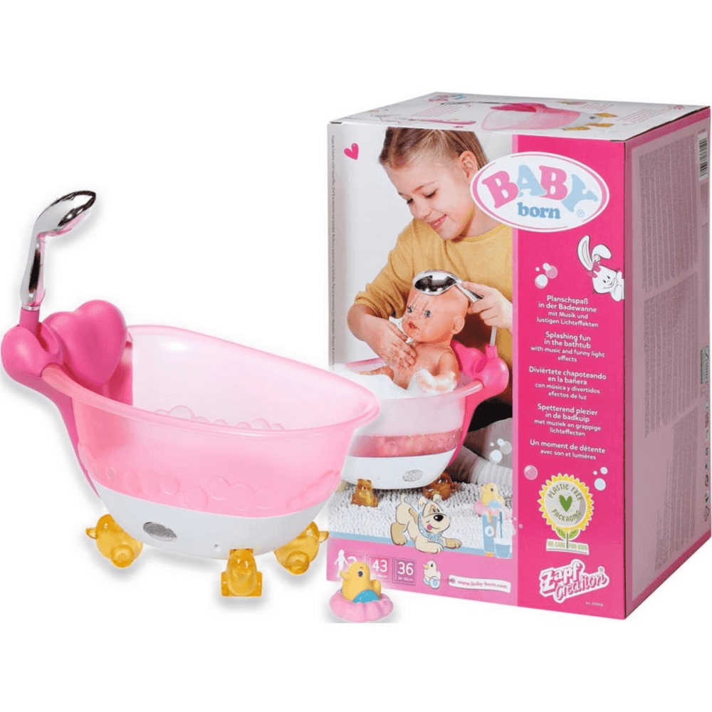BABY Born - Splashing Fun in the Bathtub with Music and Funny Light Effects for Dolls (Up To 36/43 Cm)